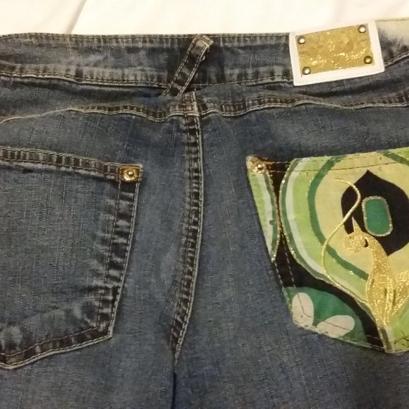 ⭐️ Host Pick ⭐️ X2  KIDS 7 Baby Phat Denim Capri Lace Up Leg  Pants - Picture 3 of 14